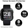 Miniatyrbillede 2 af 6: 4-pak Skærmbeskytter Kompatibel med Fitbit Versa & Versa Lite (Ikke til Versa 2), Vandafvisende Hærdet Glas Skærmbeskytter Dækning Beskytter til Versa