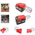 Miniatyrbillede 3 af 5: Batteriadapter til Milwaukee M18 Xc 18v til Dock Power 2 ledninger Output Diy