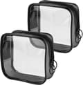 2-pack Små Sminkväskor Transparent Handväska TSA-Godkänd Reseväska Mini Sminkväska Blixtlåsficka