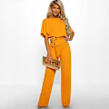 Miniatyrbild 2 av 4: Kvinnors Jumpsuit Casual Vida Ben Kvinnors Kvällsparty Lång Playsuit Gul Yellow 2XL