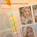 Miniatyrbilde 3 av 6: Ins fotoalbum Kpop-perm, fotokort-holder, kreativ idol-kort-samlebok, togbilletalbum, kortperm, studentartikler Pink