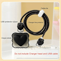 Miniatyrbilde 2 av 6: 5 i 1 DIY 18W 20W Hjerteformet Beskytter Datakabel USB Laderledning