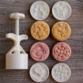 Miniatyrbild 4 av 9: Mungbönekaksform med 4 Sigill Fenix Midhöst Månkakform Handpressad Kaka Dessert DIY Bakverktyg