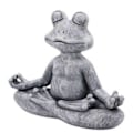 Miniatyrbild 1 av 2: Mediterande Groda Meditation Groda Utomhus Dekoration Trädgårdsstaty Hartsprydnader Trädgård Innergård Design