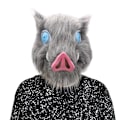 Pikkukuva 1 / 4: Demon Slayer Halloween-naamio Hashibira Inosuke Pig Head Mask - Täydellinen