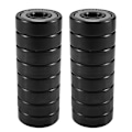 Miniatyrbillede 2 af 5: 16 stk. Keramiske 608 Kuglelejer 8X22X7mm ABEC-11 Hybrid 6 Hvide ZrO2 Kugler Skateboard Lejer Skate In