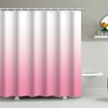 Gradient Pink Shower Curtain, with 12 Plastic Hooks 180*180cm