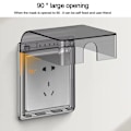 Miniatyrbild 7 av 10: Strömbrytare Skydd Uttag Vattentät Box TRANSPARENT transparent