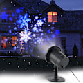 Miniatyrbilde 1 av 4: Snøflak Projektor Lampe - Roterende Snøfall Projektor IP65 Vanntett Snøflak Julebelysning for Utendørs og Innendørs Festdekorasjon