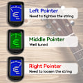 Miniatyrbild 3 av 5: Gitarrstämmare clip-on, digitala stämmare med plektrum, för akustisk gitarr, elgitarr, bas, violin, ukulele och andra stränginstrument
