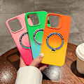 Miniatyrbillede 5 af 5: Gradientfarve Magsafe Etui Kompatibel med Iphone 15 Pro Max Blødt Tpu Cover med Magnetisk Usynlig Stativ Pink-Grå Pink-Grey For iPhone 15 Pro Max