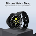 Miniatyrbillede 2 af 5: Udskiftelig urrem i silikone 20 mm urrem til Samsung Galaxy Watch Active2 Mørkeblå Mørkeblå 20 mm