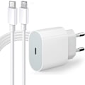 Miniatyrbilde 1 av 5: iPhone hurtiglader med hurtigladekabel, med iPhone 14/12