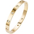 Miniatyrbilde 1 av 5: 18K Forgylt Kjærlighet Vennskap Armbånd med Kubiske Zirkonia Steiner Bangle Mansjett Beste Gaver