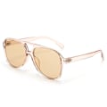 Miniatyrbillede 1 af 7: Retro 70'er Aviator Polariseret Solbriller Light tea leaves with tea frame