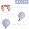 Miniatyrbilde 3 av 5: 129 stk. Retro blå ballonger i forskjellige størrelser 18 12 10 5 tommers lateks støvete blå ballongbue