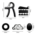 Miniatyrbild 3 av 5: 5-pack Handtränare för Greppstyrka Starkare Händer svart
