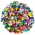 Miniatyrbild 1 av 11: 100 stycken tecknade skoberlocker för Crocs Jibits Bubble Slides Sandaler PVC Skodekorationer