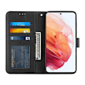 Miniatyrbillede 3 af 3: Kompatibel med Samsung Galaxy S21 5g Etui Læder Folio Cover Pung Magnetisk Premium Etui Coque - Sort