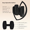 Pikkukuva 7 / 9: Langattomat Bluetooth-kuulokkeet korvan päälle mikrofonilla, BT-kuulokkeet, taitettavat