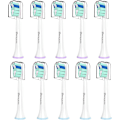 Miniatyrbilde 1 av 5: Reservedeler til tannbørstehoder for Philips Sonicare elektriske børstehoder, påfyll kompatible med Sonic Care Snap On tannbørster, 10-pakke00