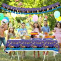 Miniatyrbild 3 av 5: Eid Mubarak-festkit, banderoll, engångstallrikar och bordsdukskit