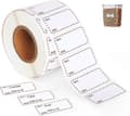 1000-pack Removable and Waterproof Self-Adhesive Freezer Labels 50 x 25 mm White and Red