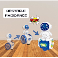 Miniatyrbilde 3 av 5: Robot Dansende Leke-Astronautbil Elektrisk, 360° Snurr Interaktiv, Musikk og Lys, Bursdagsgave Gutter og Jenter, Hindringsoppdagelse