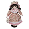 Lantlig fritid keramik docka ornament samling docka liten prästkrage docka Pink