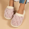 Miniatyrbillede 4 af 6: Vinterpels Lukkede Tå-Tøfler, Hyggelige & Varme Bløde Sål Slip-On Fuzzy Sko
