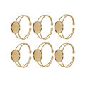 Miniatyrbillede 2 af 2: 6 stk. 18 mm Runde Plader Kobber Y-Formet DIY Armbånd Håndleds Kæder til Smykkefremstilling (Guld) (5*1.8cm, Guld)