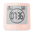 Miniatyrbild 4 av 5: Badrumsklocka, Duschtimer Alarm Digitala Klockor, Badrum Vattentät Kökstimer Klockor Med Termometer Hygrometer För Dusch Matlagning M pink