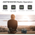 Miniatyrbilde 4 av 10: 10000mAh NOAA Nødveiv Værradio, Håndsveiv, Batteridrevet, USB-lader, SOS-alarm
