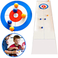 Miniatyrbillede 1 af 5: Mini bord curling spil, mini bord curling kugler, sæt, familiespil curling brætspil, bærbart curling spil Standard 8-ball
