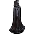 Miniatyrbillede 1 af 5: Sort hætte til voksne, elegant kostume til Halloween, karneval, jul, vampyr og piratkostume, M