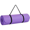 Miniatyrbillede 1 af 3: Yogamåtte | Multifunktionel Ekstra Tyk Skummåtte til Træning | Udstrækning, Styrketræning og Terapi – Pilates, Fitnessudstyr Purple