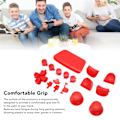 Miniatyrbilde 4 av 5: 16 stk spillkontrollknapper for PS5-kontroller, erstatningsknapper for tommel og avtrekkere for PS5-kontroll Red