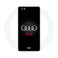Cover til Huawei P8 Lite Audi Logo Metal sort baggrund