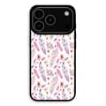 Cover til iPhone 18 Pro Max, lyserøde fjer, Maniacase Svart