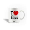 Mugg i Keramik - Jag Älskar Reims - 30cl - Vit - Diskmaskin Kompatibel - Cylindrisk