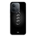 Coque til Xiaomi Redmi 15C 5g Audi bil logo front sort Maniacase Svart