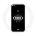 Cover til Huawei P8 Lite 2017 Audi Logo Metal sort baggrund