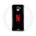 Coque för Samsung Galaxy A8 2018 Röd logotyp svart bakgrund