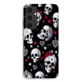 Coque til Samsung Galaxy S24 Dødningehoved og hjerter Maniacase Svart