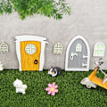 Miniatyrbild 4 av 5: 1Set Dollhouse Miniatyrfluorescerande Fairy Elf Dörrfönsterläge 4#