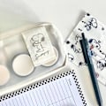 Miniatyrbild 3 av 8: e Pennväska Transparent Frostat case Flerlagers blixtlås St White