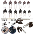 Miniatyrbild 2 av 8: 6st Instant Zipper Universal Instant Fix Zipper Repair Replace Coffee