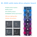 Miniatyrbild 4 av 8: RGB M2 SSD case M.2 NVME SSD-hölje M.2 Till USB C Transparent A6