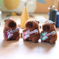 Miniatyrbild 2 av 8: e Gitarr Capybara Plyschleksak Tecknad Marsvinshänge Soft Stu Orange