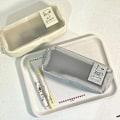 Miniatyrbild 2 av 8: e Pennväska Transparent Frostat case Flerlagers blixtlås St Gray